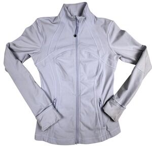 Lululemon Define Jacket Pastel Blue Lavender Luon Full Zip Size 8 Mock Neck